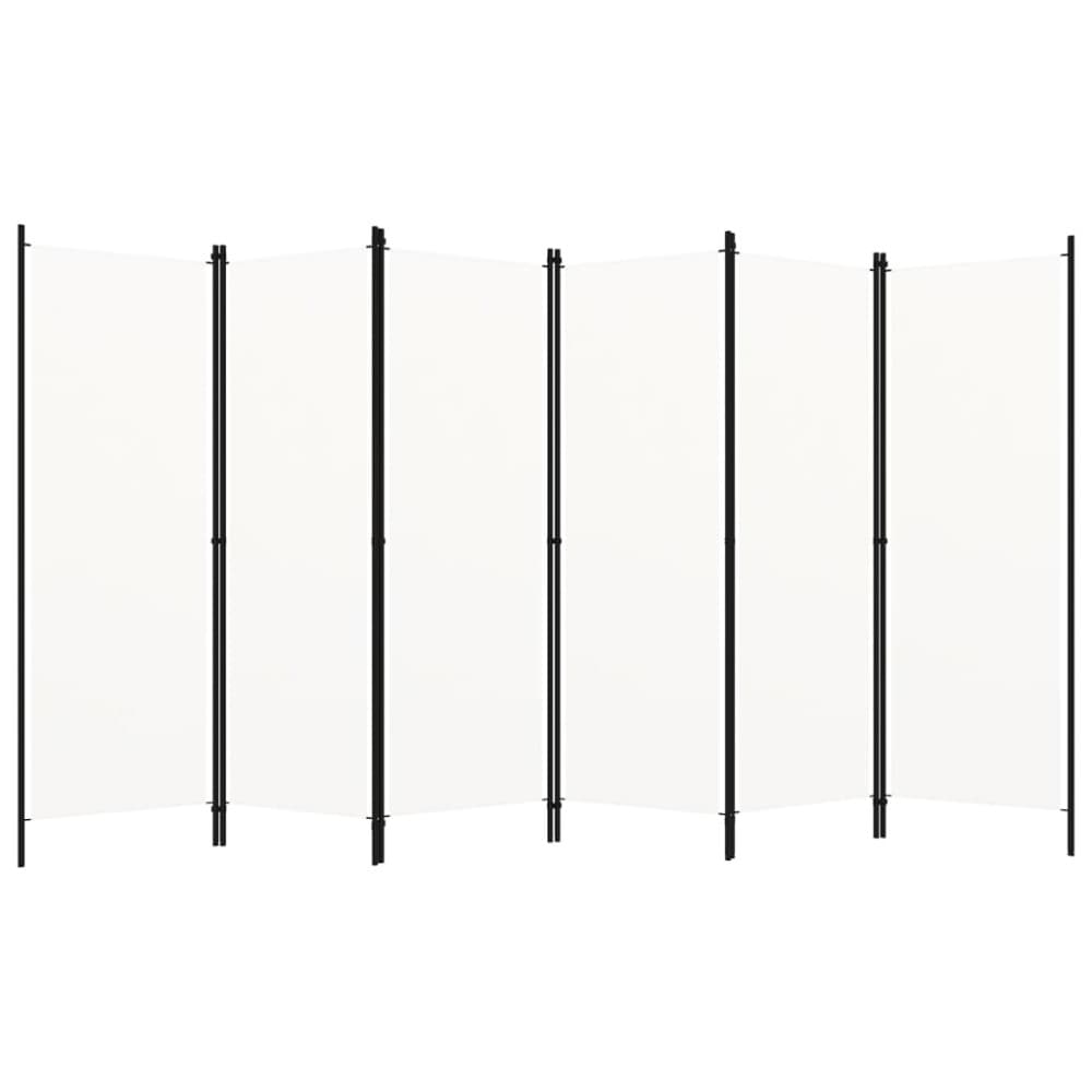 Rumsavdelare 6 paneler vit 300x180 cm