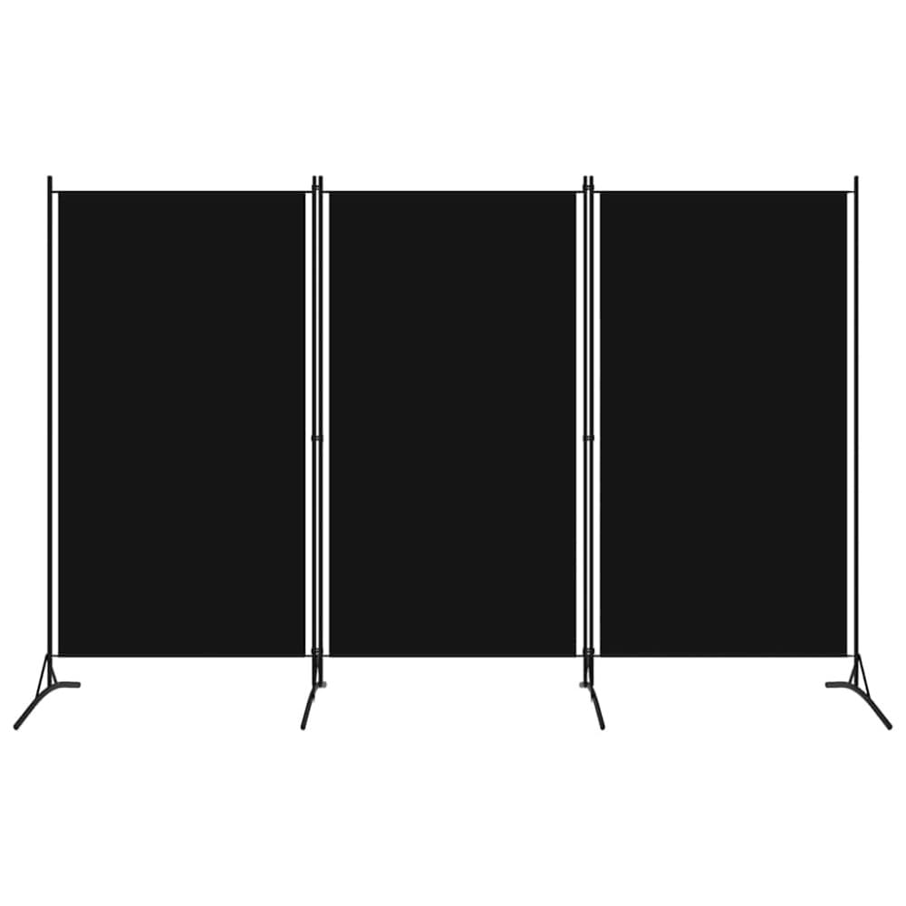 Rumsavdelare 3 paneler svart 260x180 cm