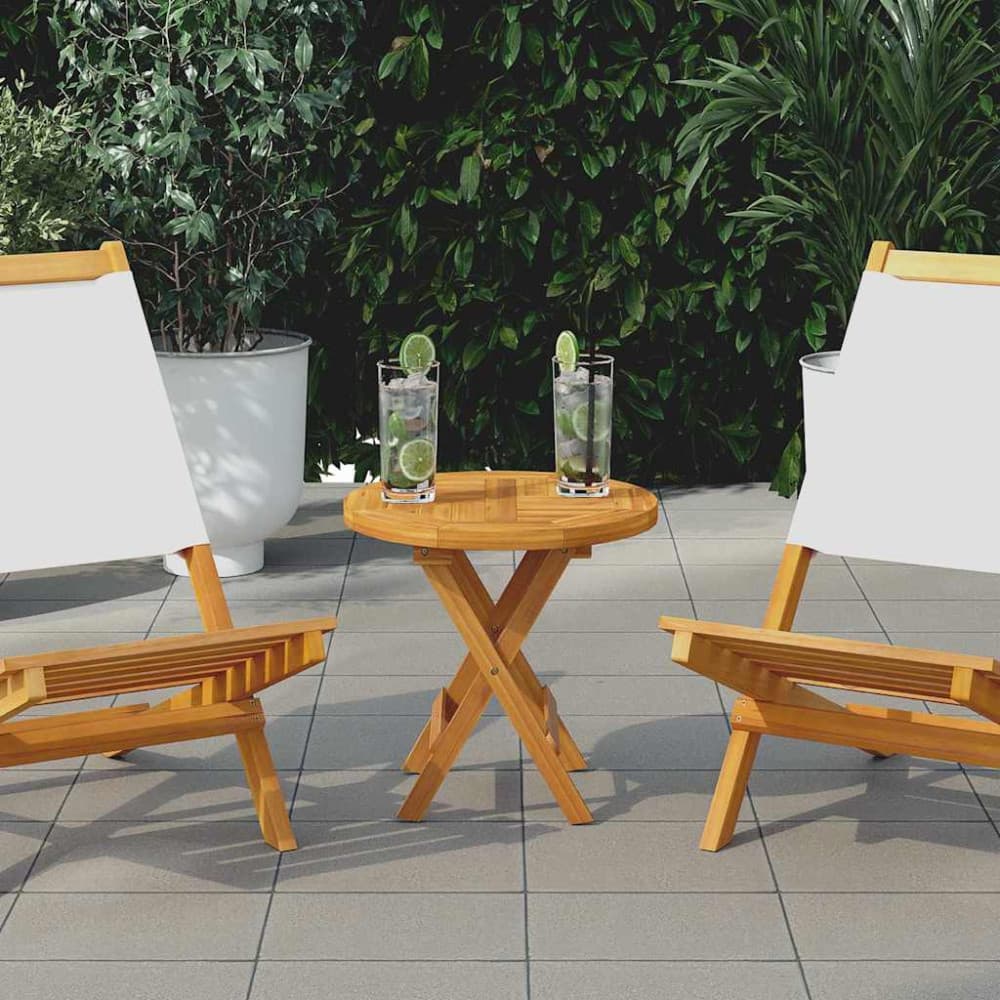 Bordsskiva i massiv teak rund 2,5 cm 40 cm
