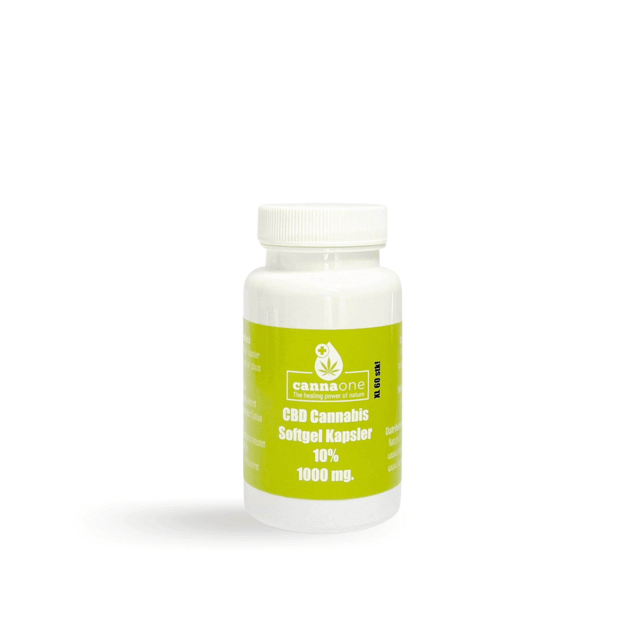 60 x Kapslar med CBD-olja, 1000 mg. 10 %. THC FREE