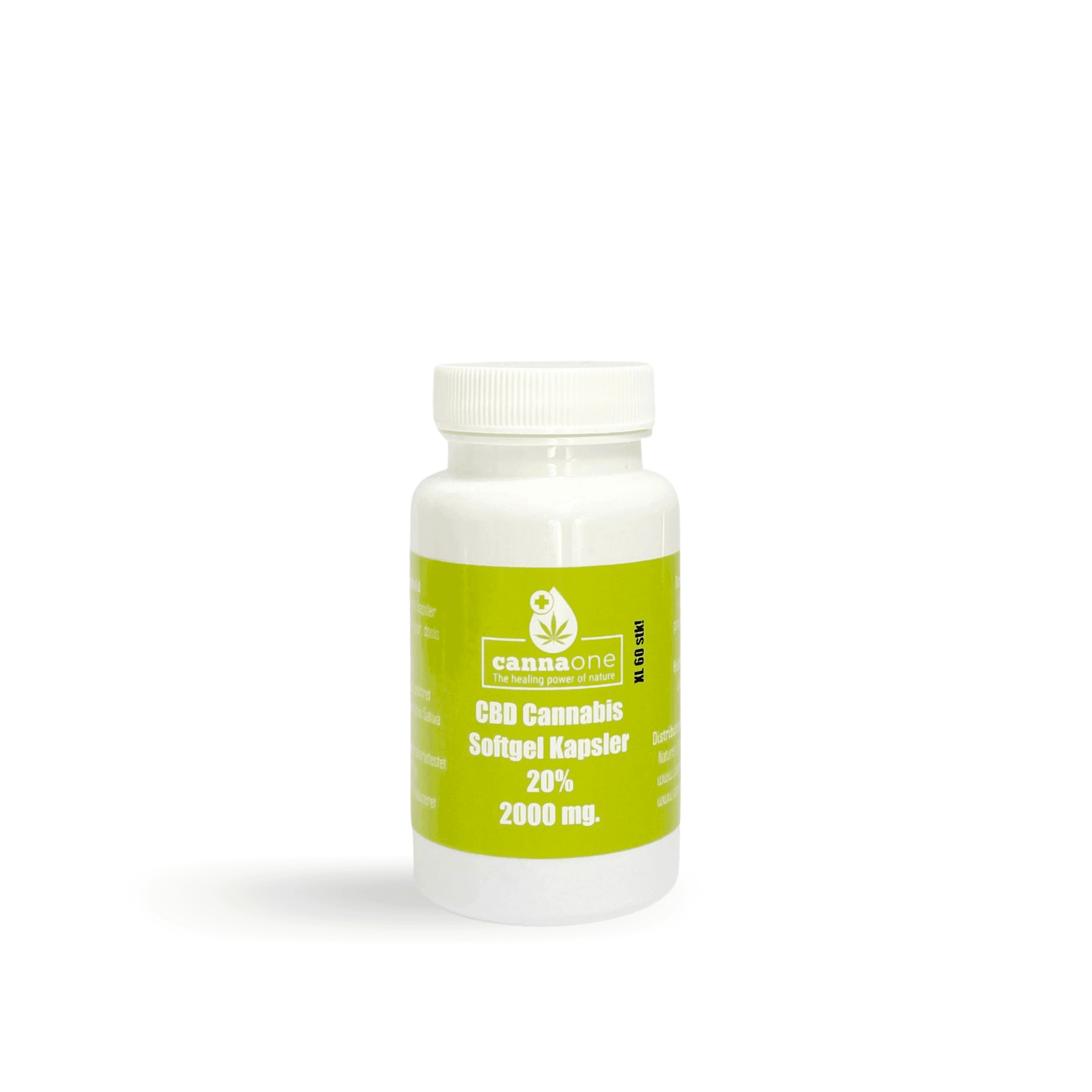 60 x Kapslar med CBD-olja, 2000 mg. 20 %. THC FREE