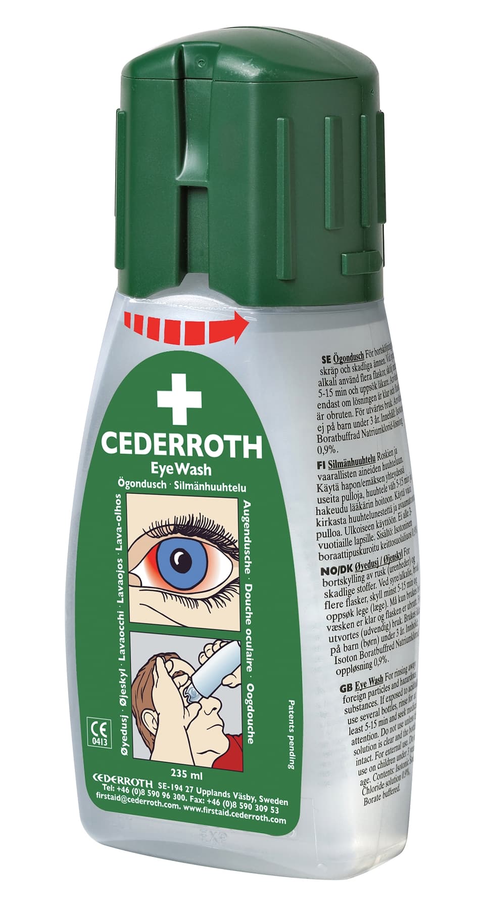 Ögondusch Cederroth fickformat 235 ml