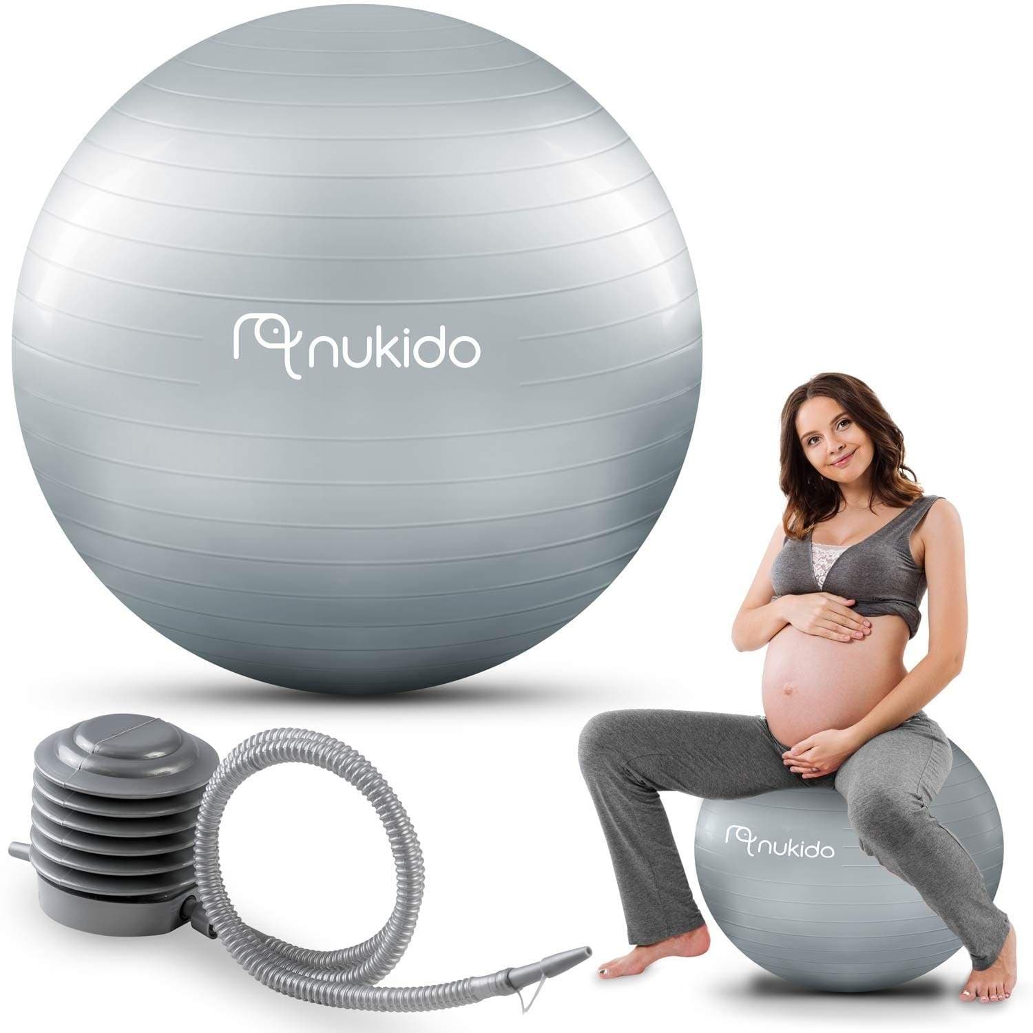 Graviditetsboll för aerobics 65 cm NS-951 grå