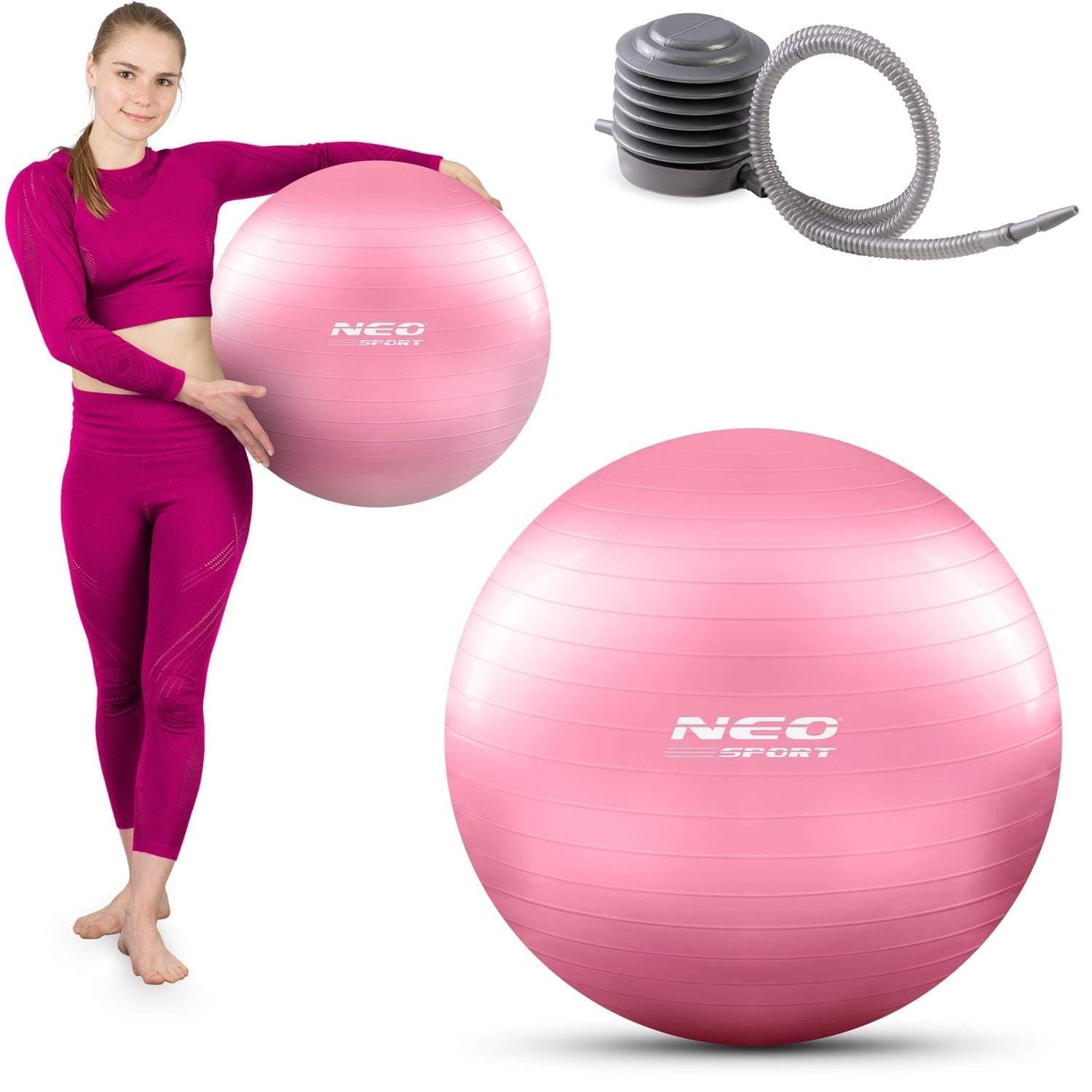 Träningsboll 55 cm NS-950 Rosa