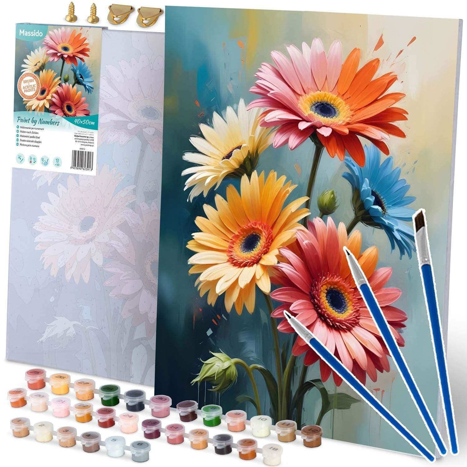 Målning efter siffror 40x50 cm Massido Blommor