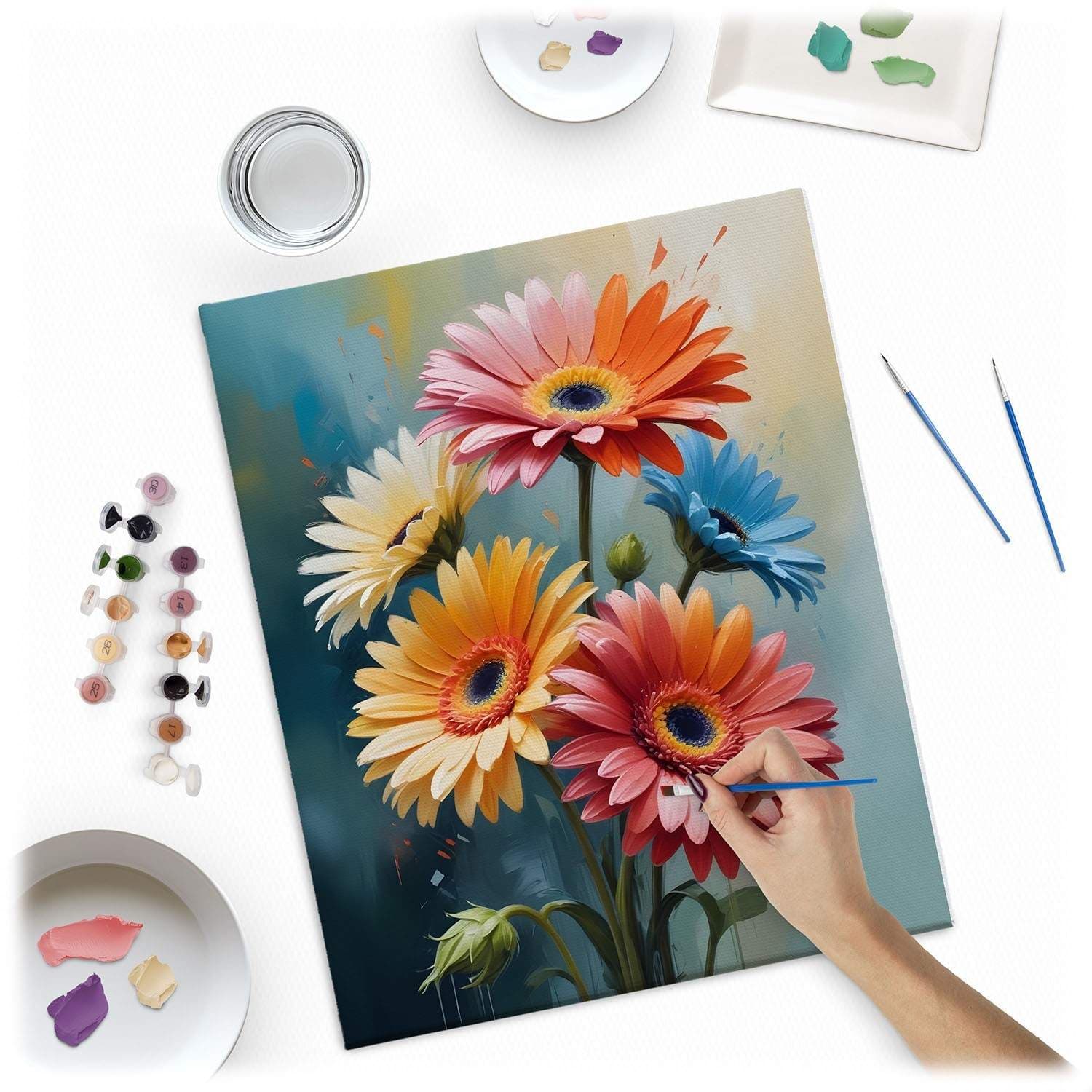 Målning efter siffror 40x50 cm Massido Blommor view 2
