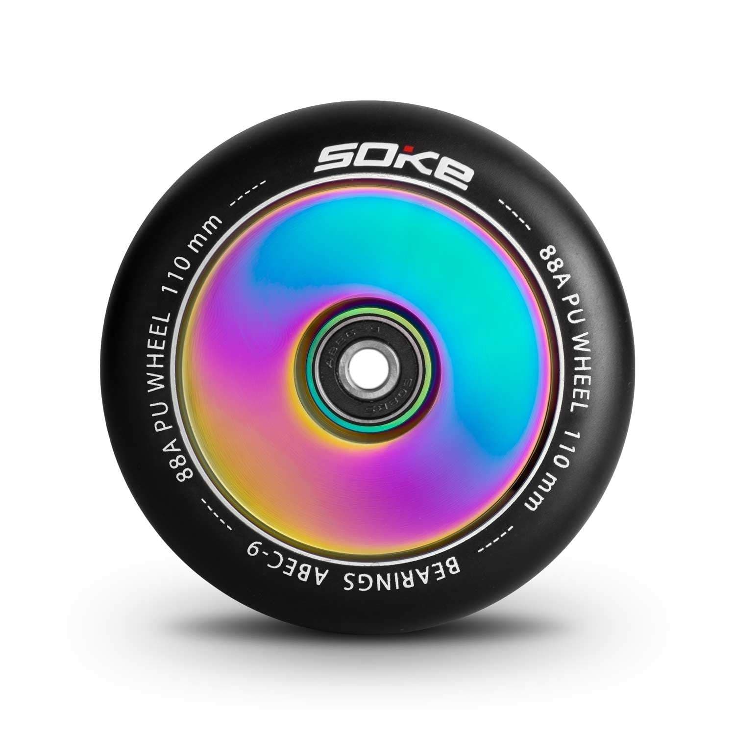 Regnbågsfärgade 110 mm Fulla Scooterhjul, 2-pack view 2