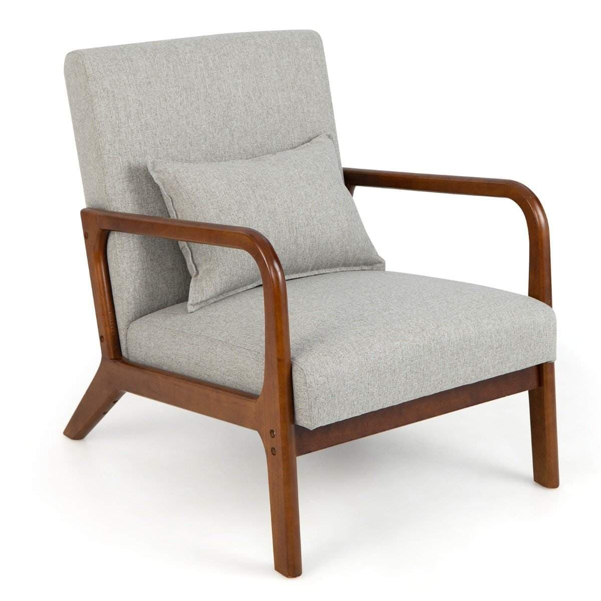 Living Room Lounge Chair – Vadderad, Ergonomisk, Grå view 2