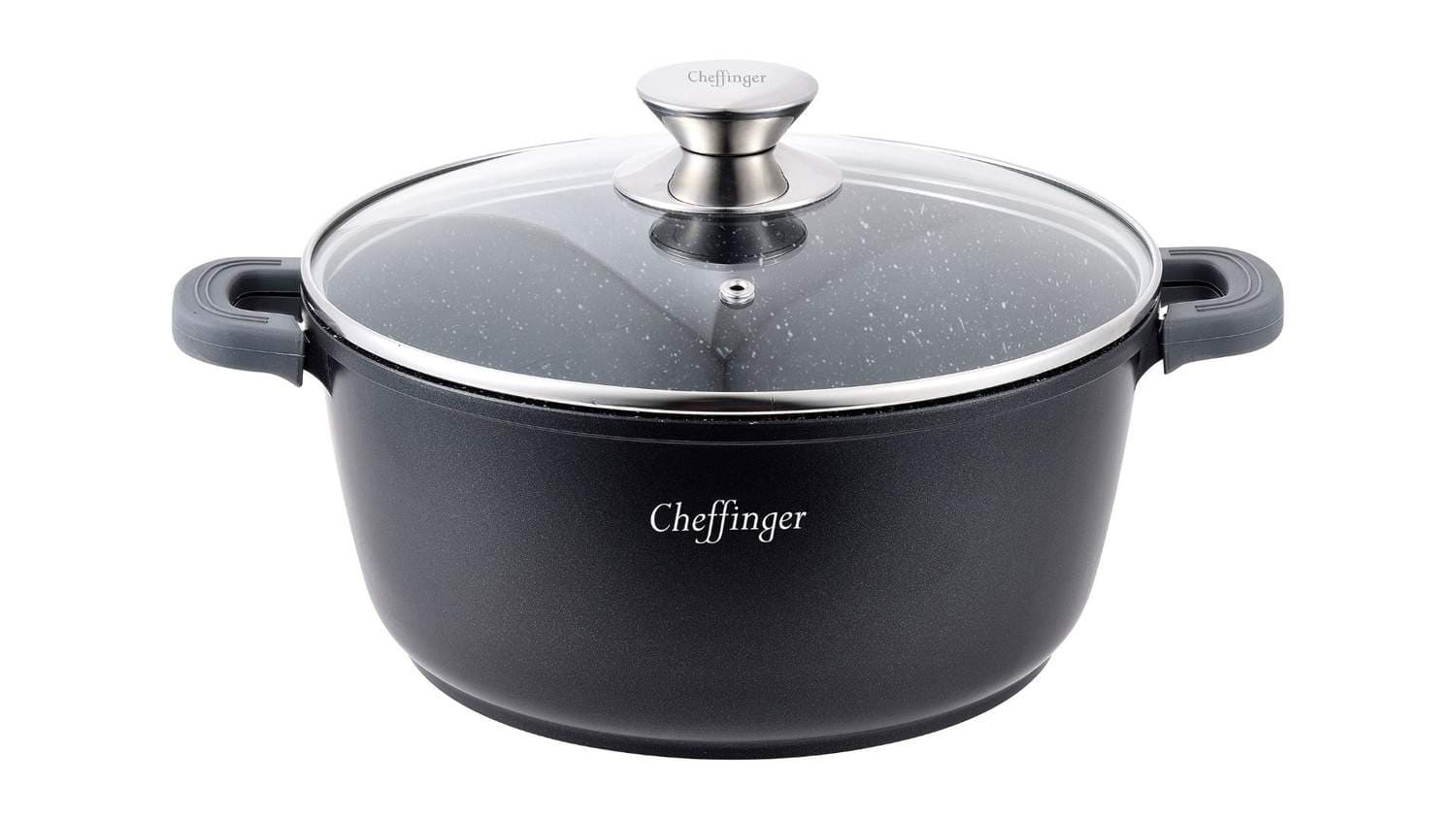 Induktionsklar aluminiumgryta, 28 cm, non-stick marmor