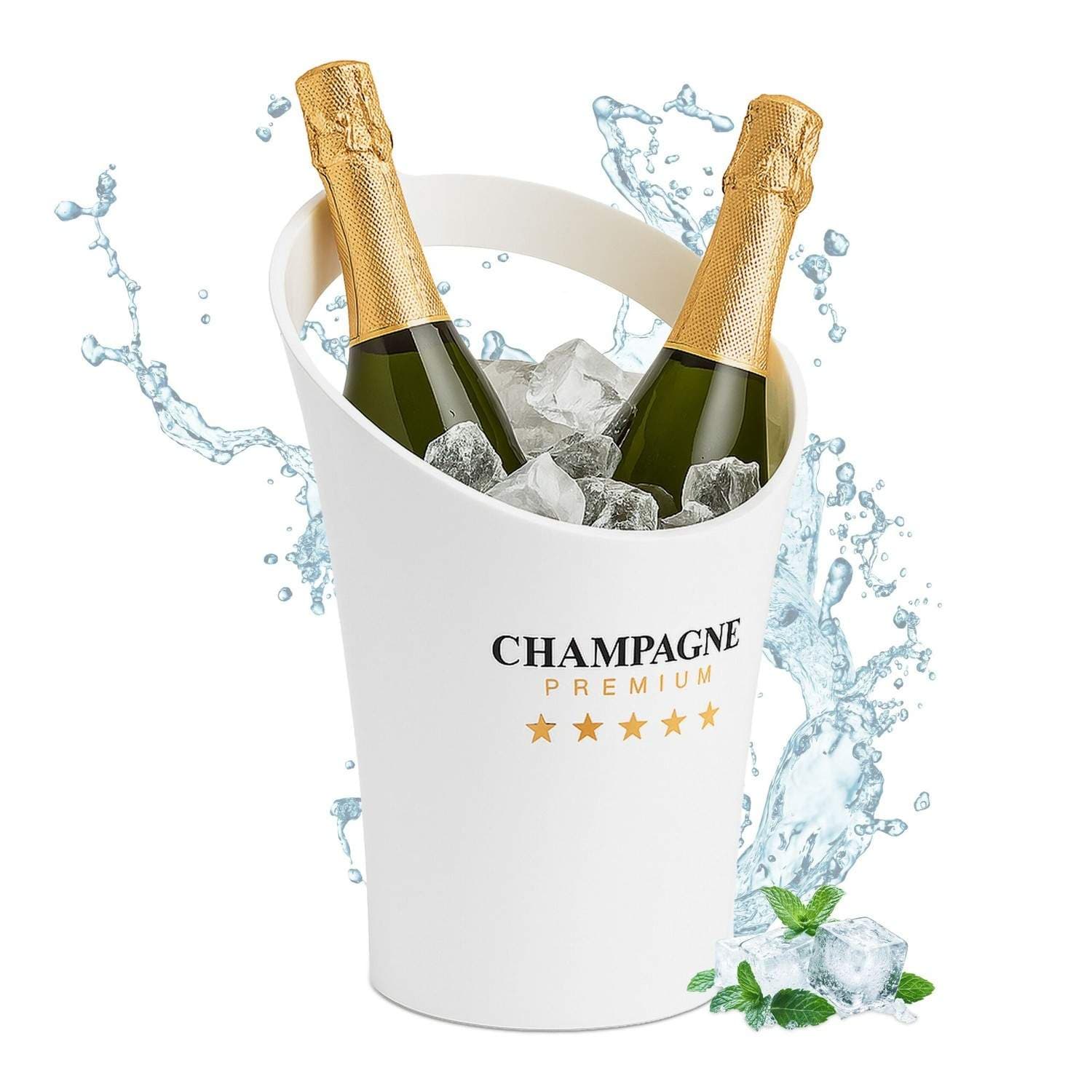 Vit ishink för 2 flaskor – Champagnekylare