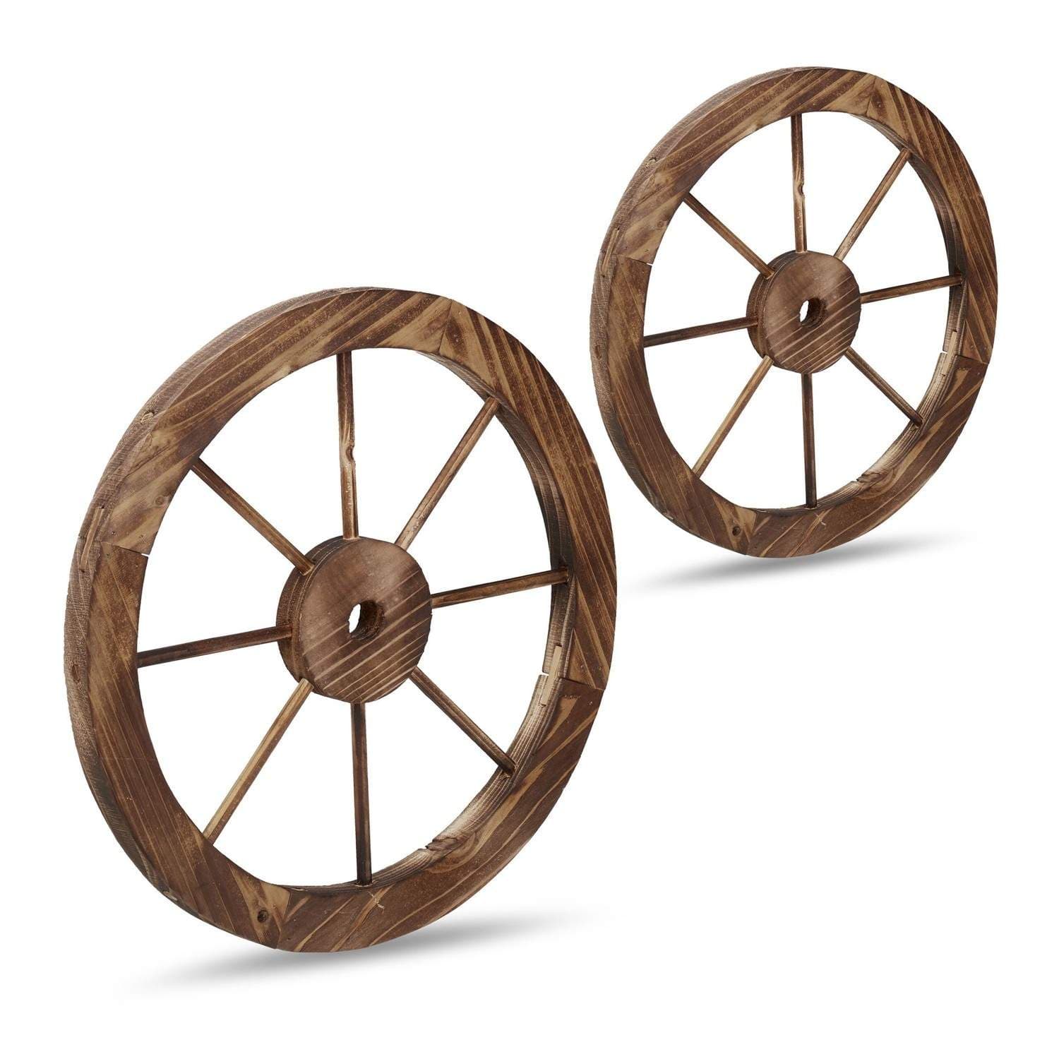 Trävagnshjul, 60 cm, set om 2 – Rustik inredning