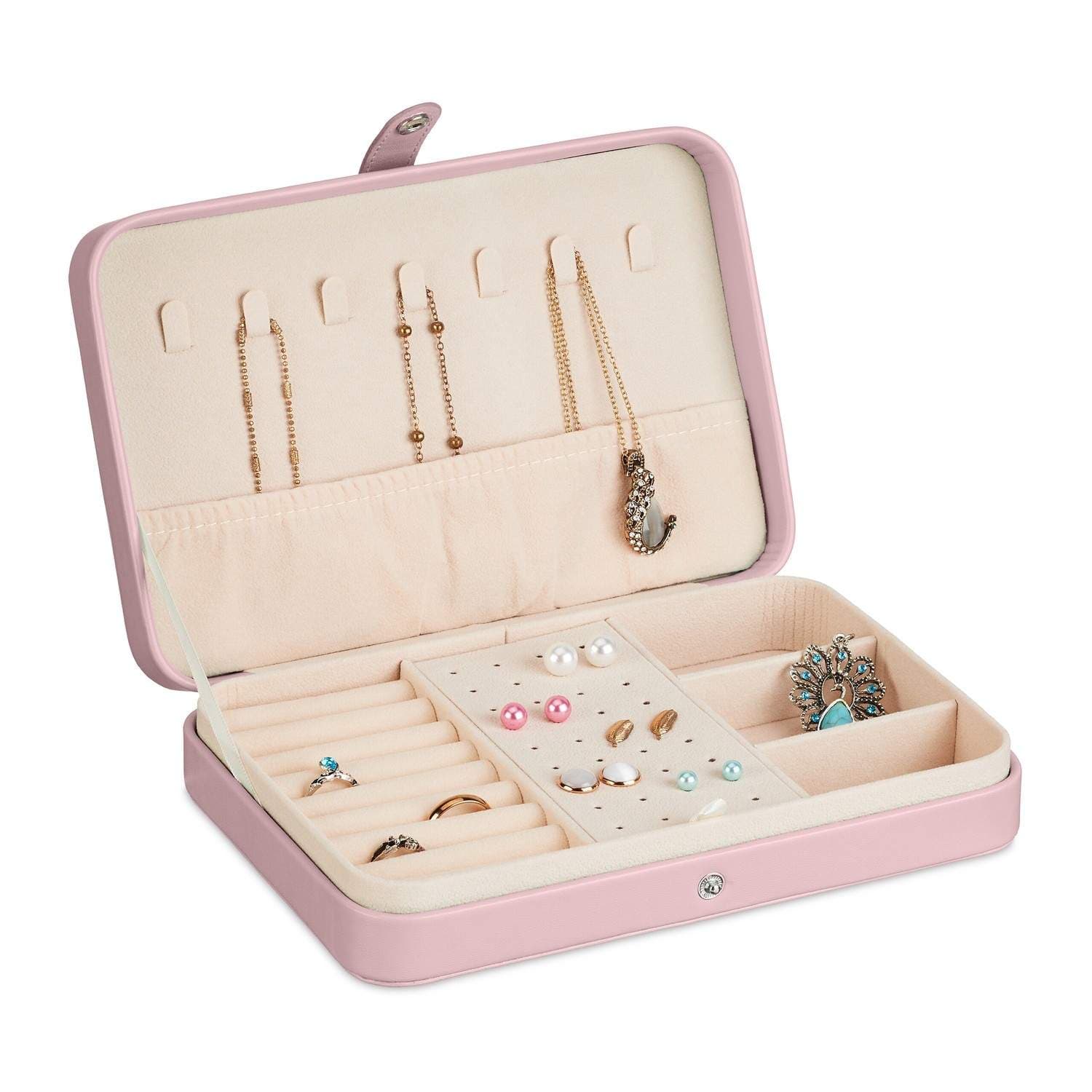 Resesmyckefodral – Organizer i kompakt läderlook