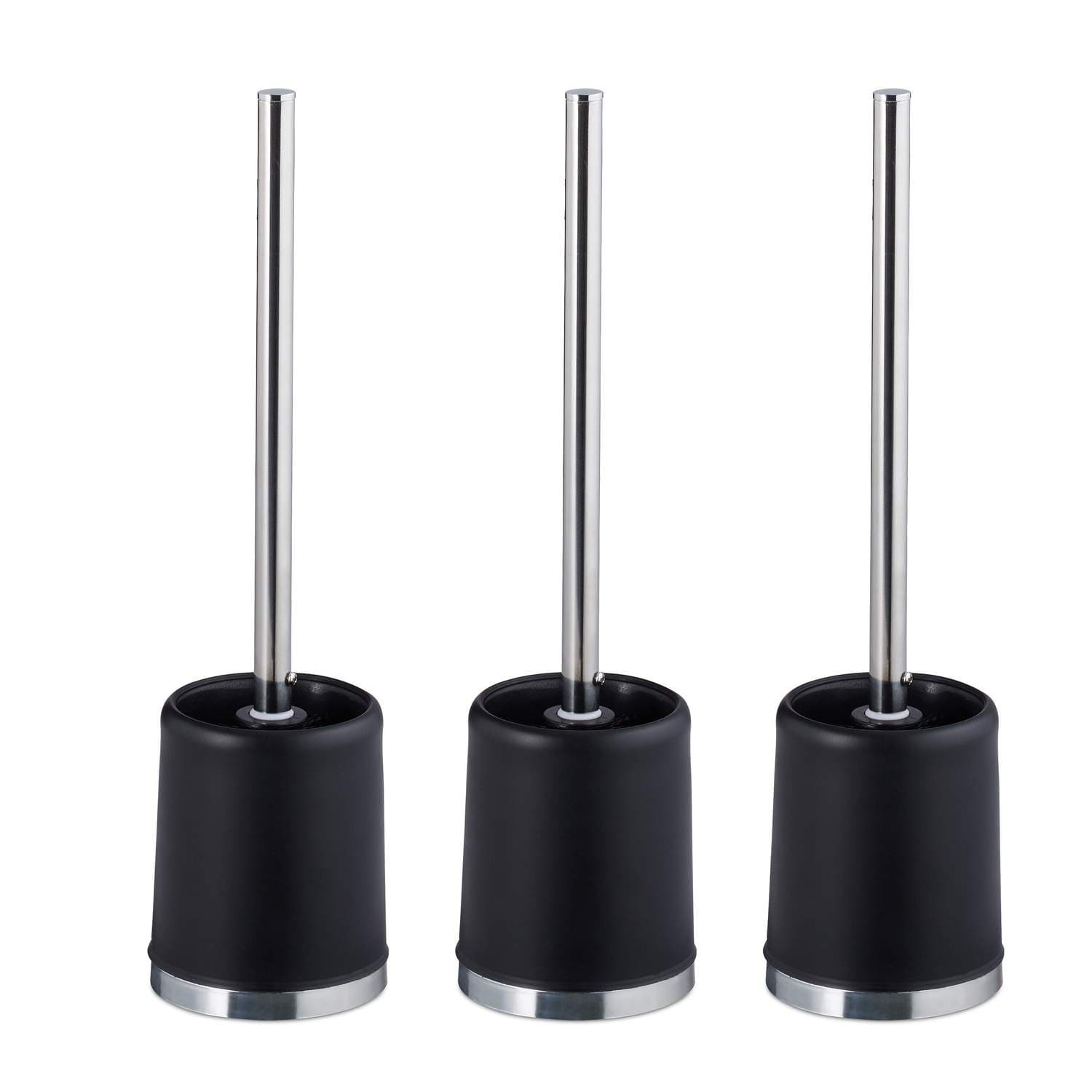 Toalettborsteset med hållare – 3-pack, effektiv rengöring