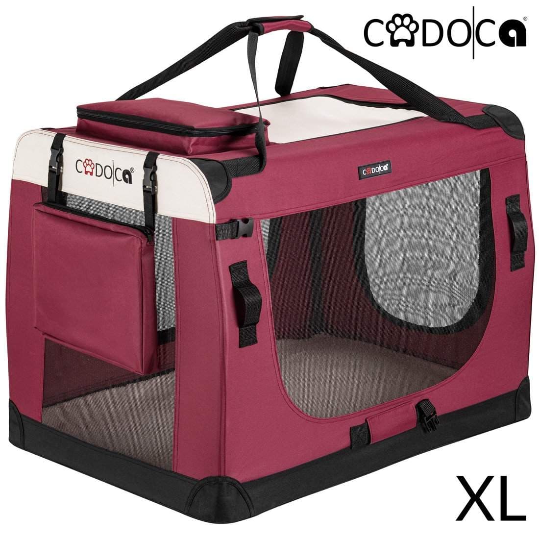 Hundbur XL, Röd, Hopfällbar med Meshventilation view 2