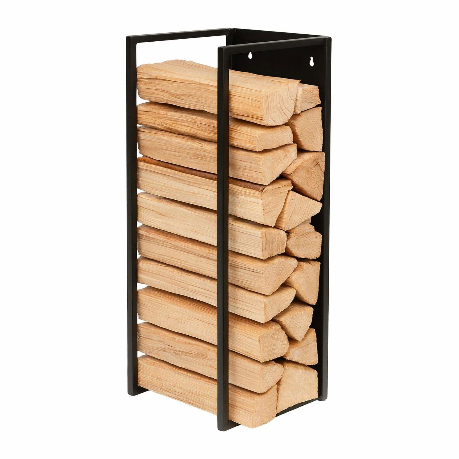 Väggmonterad vedhylla – hög design, inomhusbruk