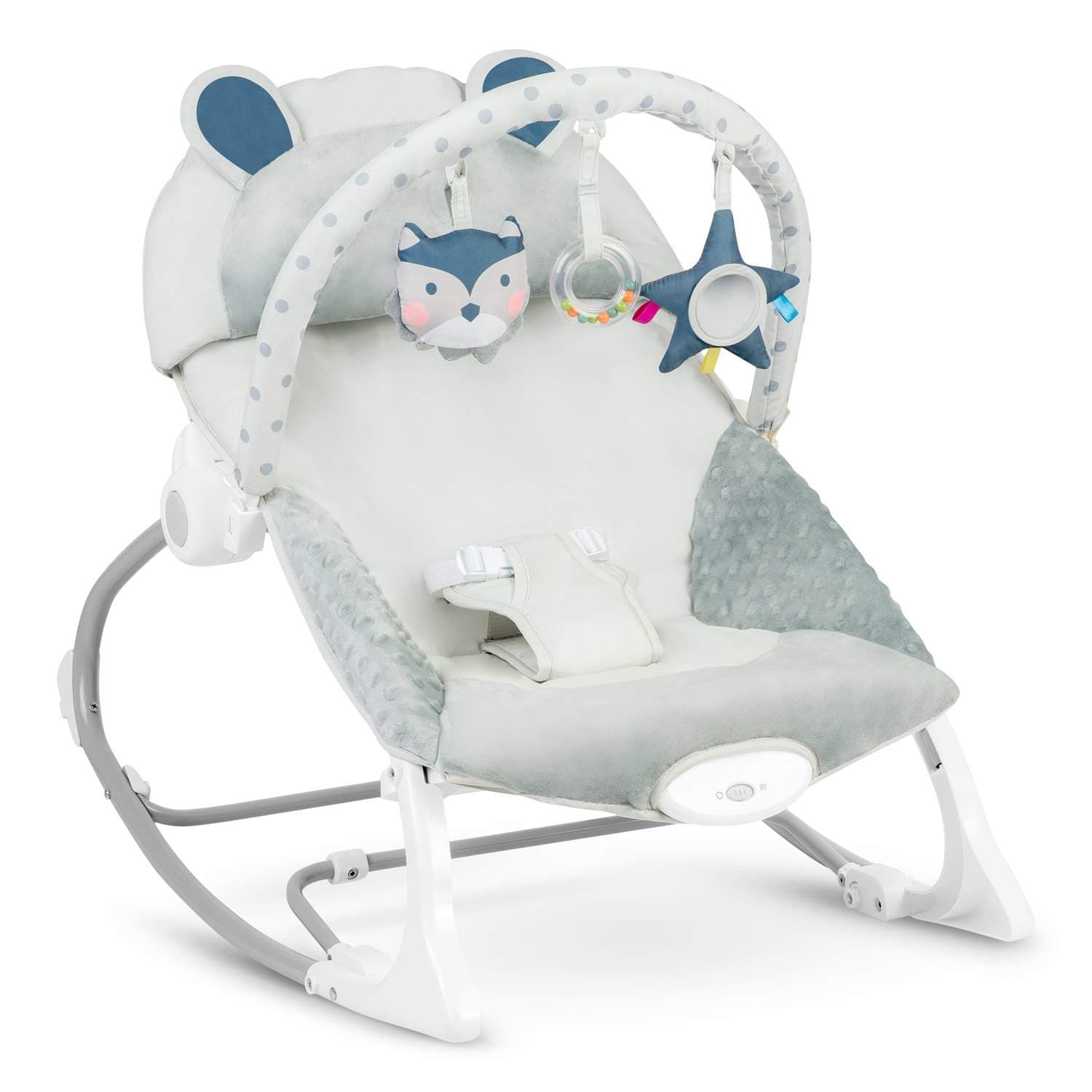 Babygunga med vibration – mjukt tyg, säker design view 2