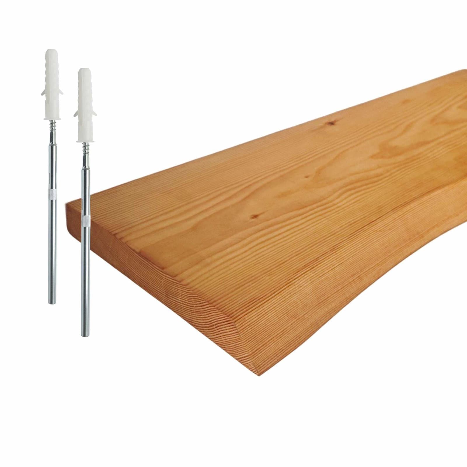 Live Edge massivt trähylla – Rustik svävande design