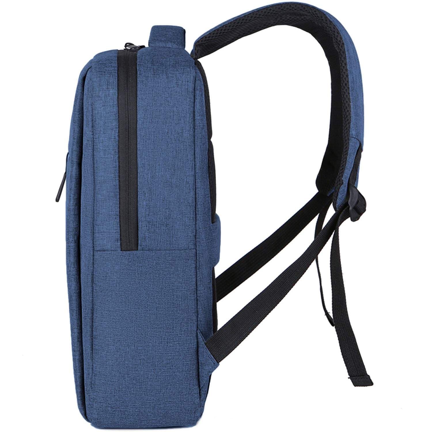 Laptopryggsäck 15,6" – Blå, Vattentålig, 3 Fickor view 2
