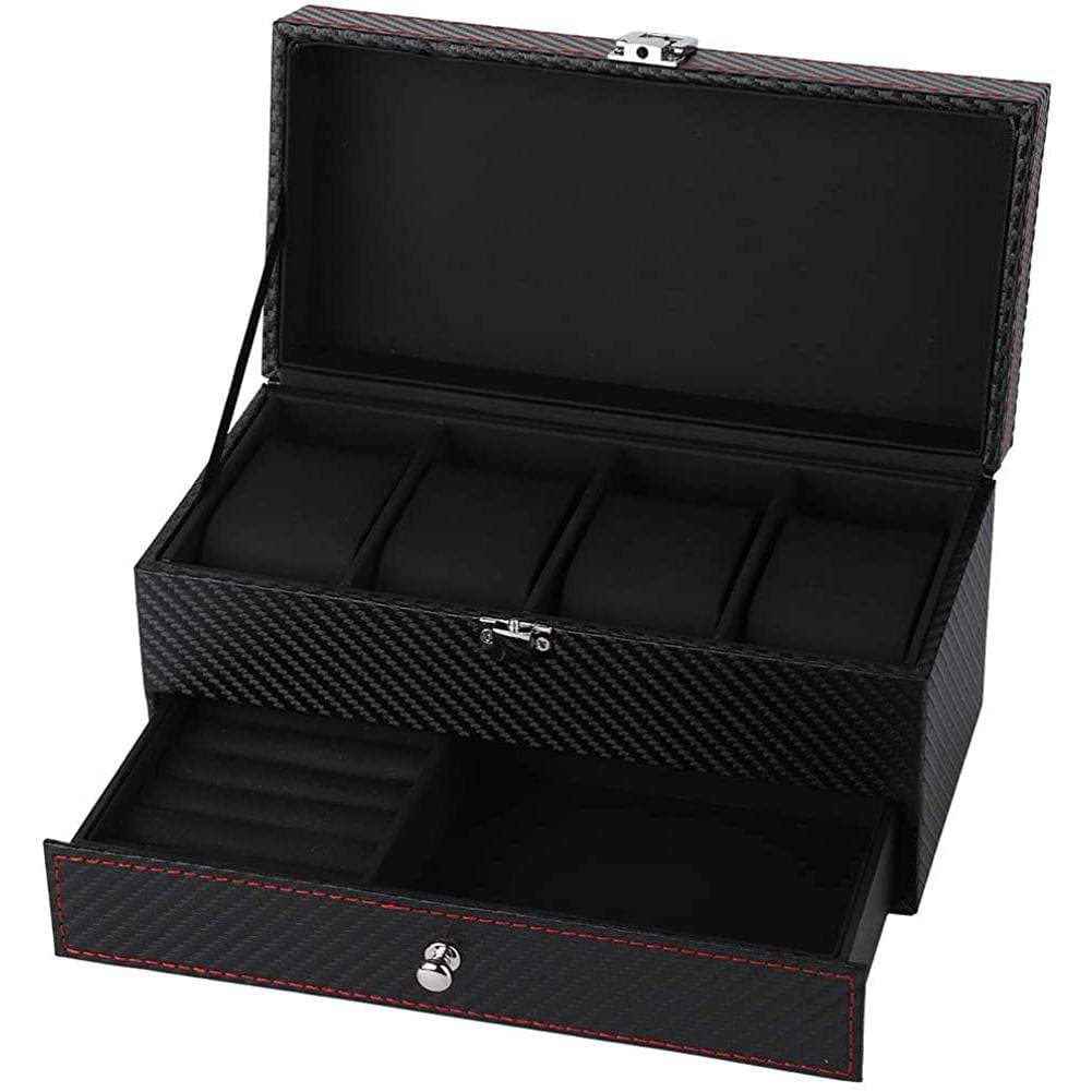Klockbox med Smyckesförvaring - Svart view 2