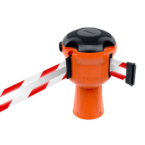 SKIPPER Enhet - Orange med rött/vitt reflexband