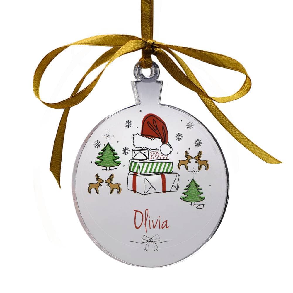 Julgransornament Med Bild och Personlig Text