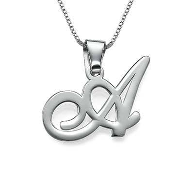 Halsband med Bokstav Hänge i Silver
