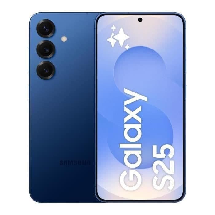 SAMSUNG Galaxy S25 AI Smartphone 128 Go Blå natt
