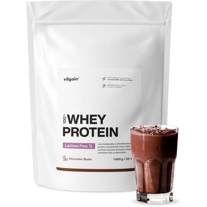 Vilgain Laktosfri Whey Protein 1000 g chokladshake