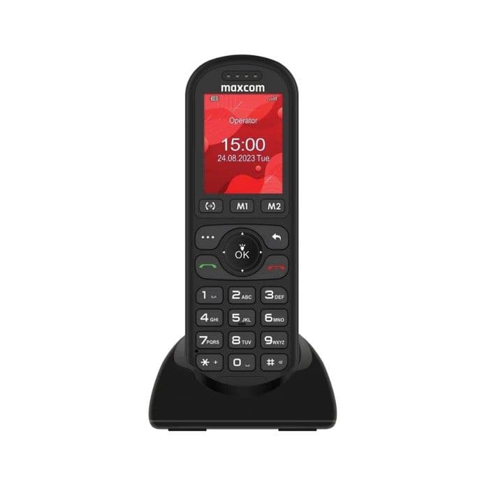 Trådlös Fasttelefon Maxcom MM39D SE Svart