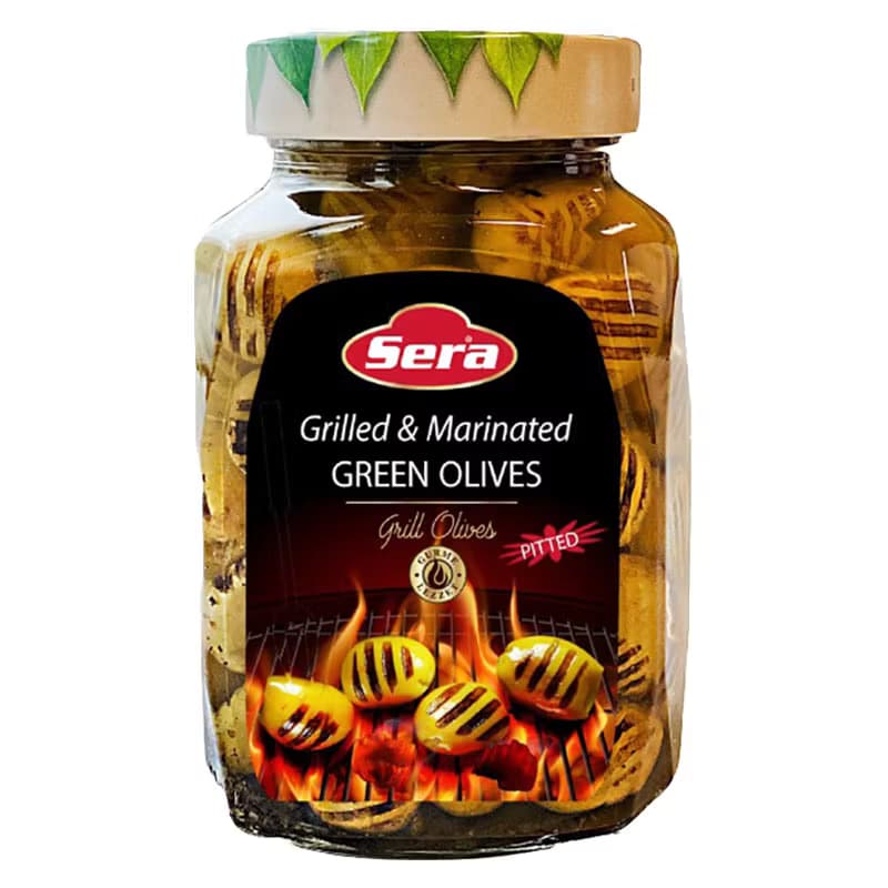 Grillade gröna oliver
