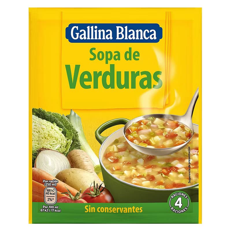 Grönsakssoppa med pasta - Verduras