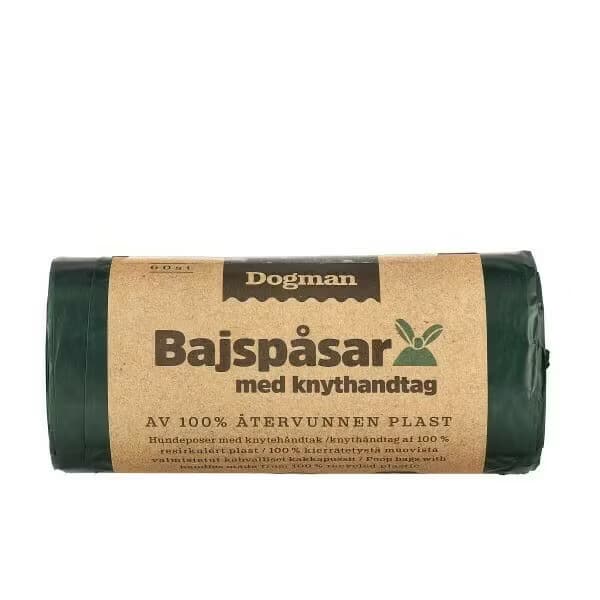 Bajspåsar 100% återv plast 60p Grön
