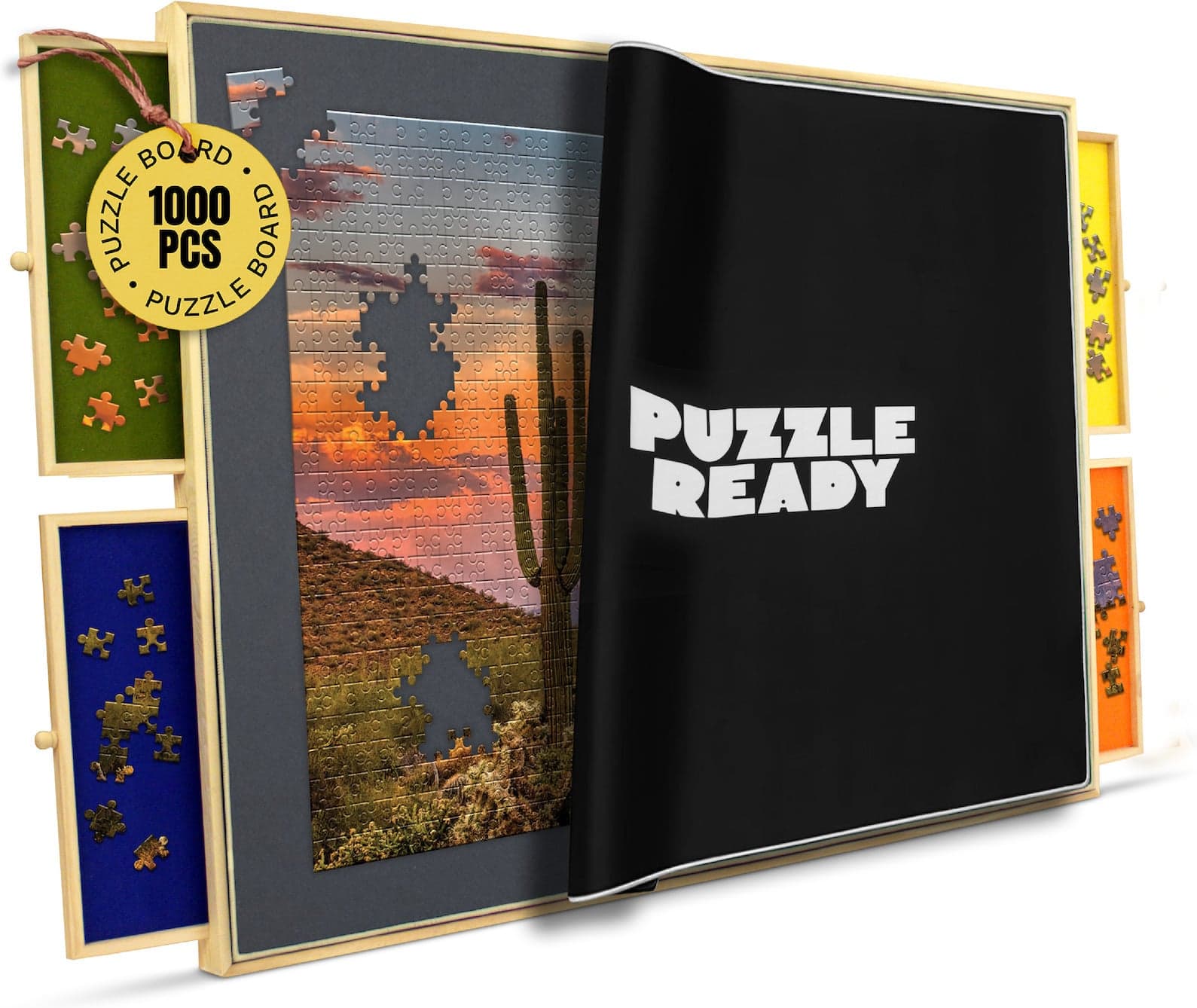 Puzzle Ready - Träpusselbräda, 1000 bitar