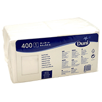 Servett 1-lags 24x24cm vit 500/fp