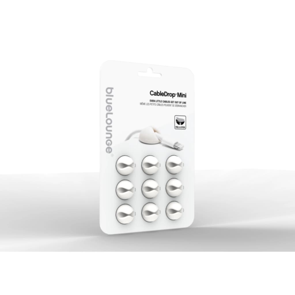 Bluelounge CableDrop Mini 9-pack, Vit
