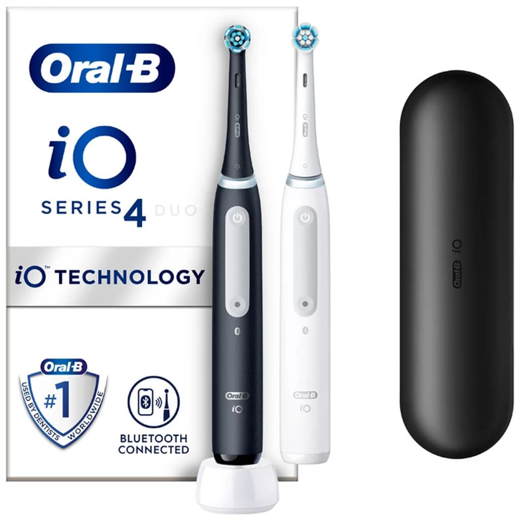 Oral-B iO4 Series 4 Duo Eltandborste Black/White