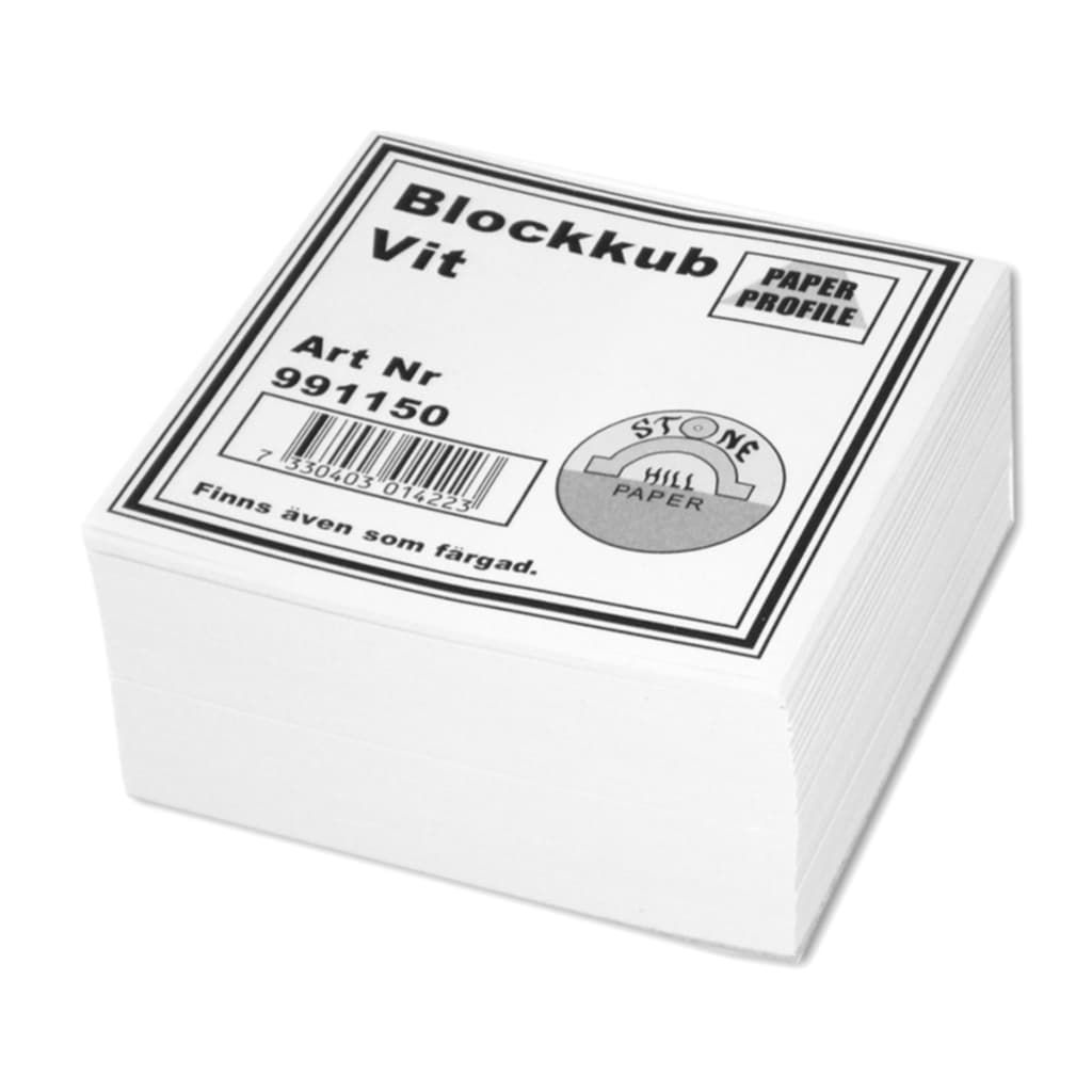 Blockkub 100x100x35 mm vit
