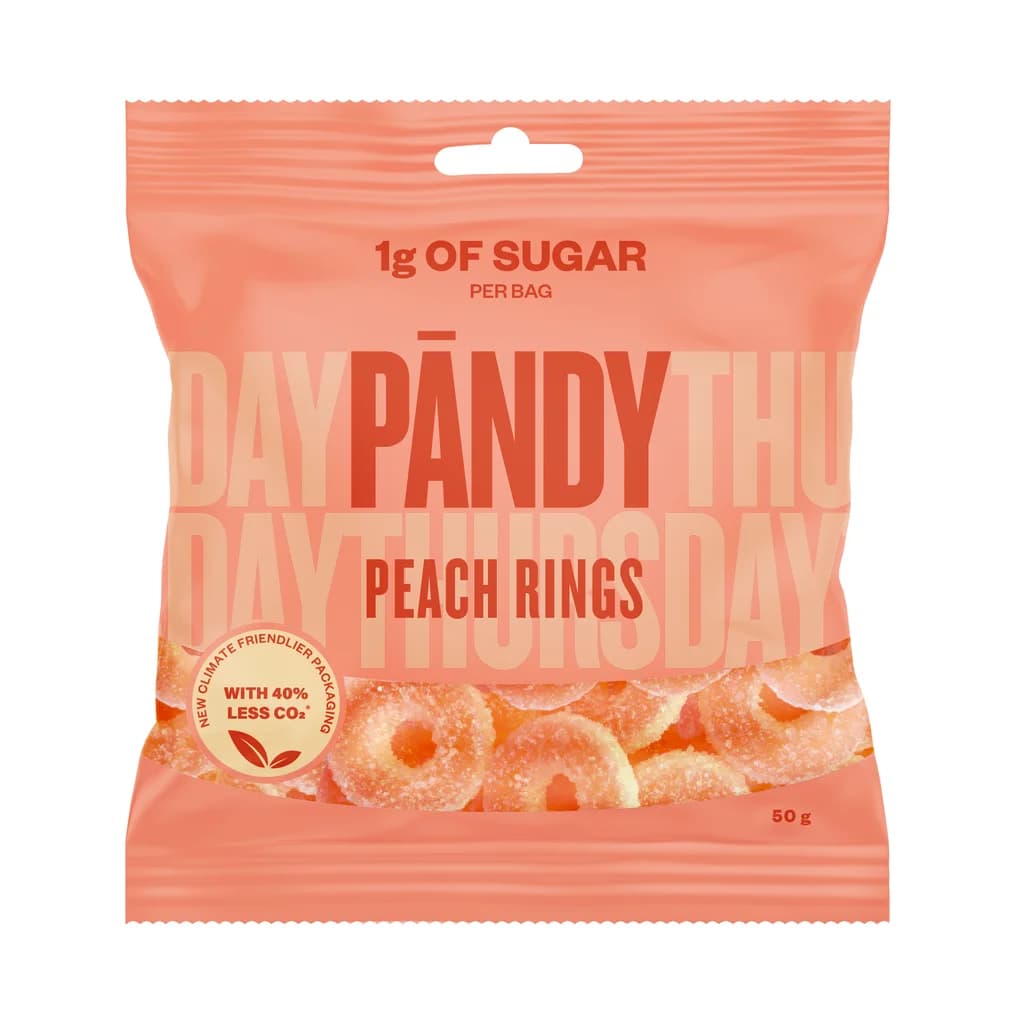 Pändy Candy Peach Rings, 50g