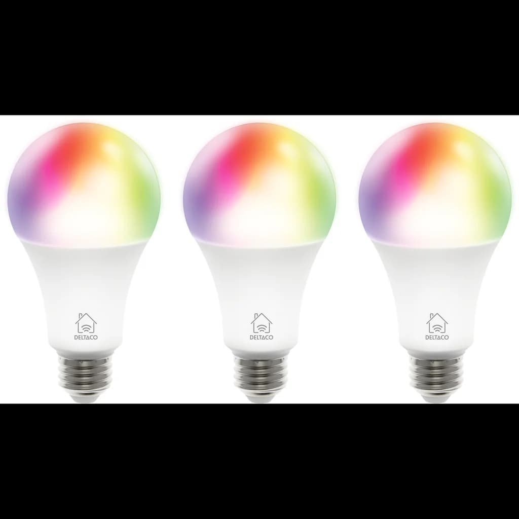 Smart Home LED-lampor, RGB, E27, A60, 3-pack