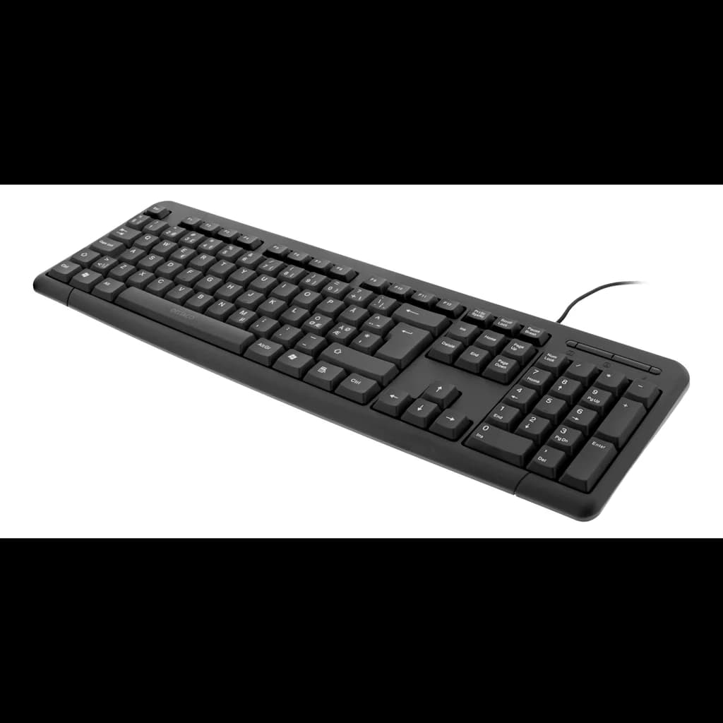 Deltaco tangentbord, nordisk layout, USB, svart