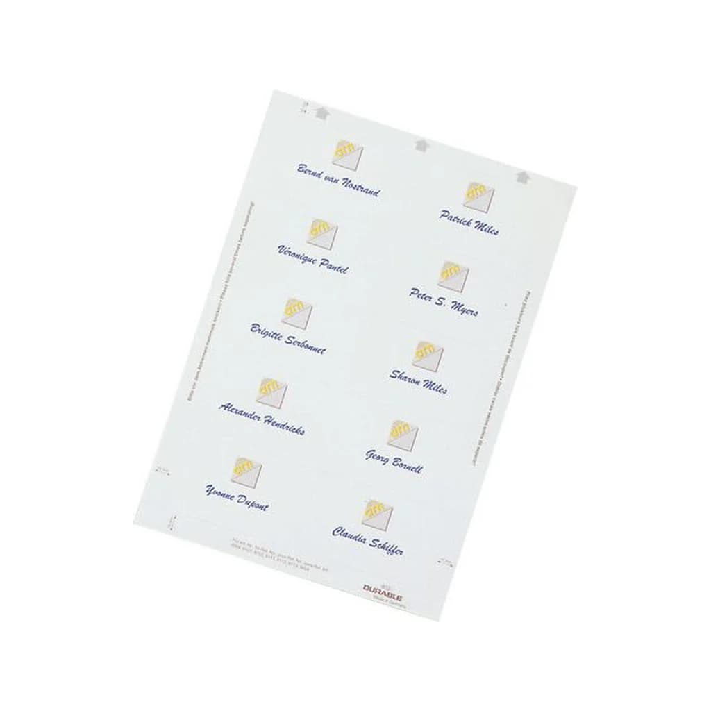 Durable Insticketikett 90x54mm 20 ark