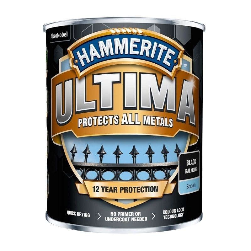 Hammerite Ultima Metallfärg - Antracitgrå - RAL 7016 - 750 ml.