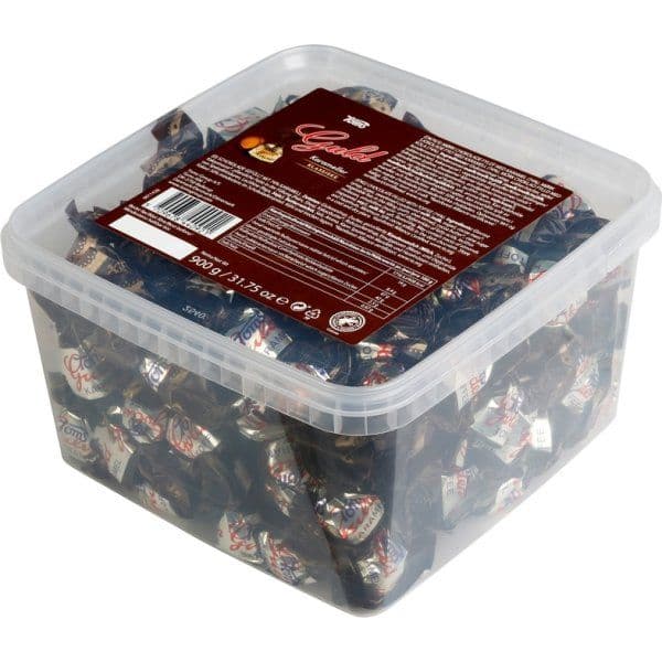 Toms guldkarameller 900 g i plastbuddle