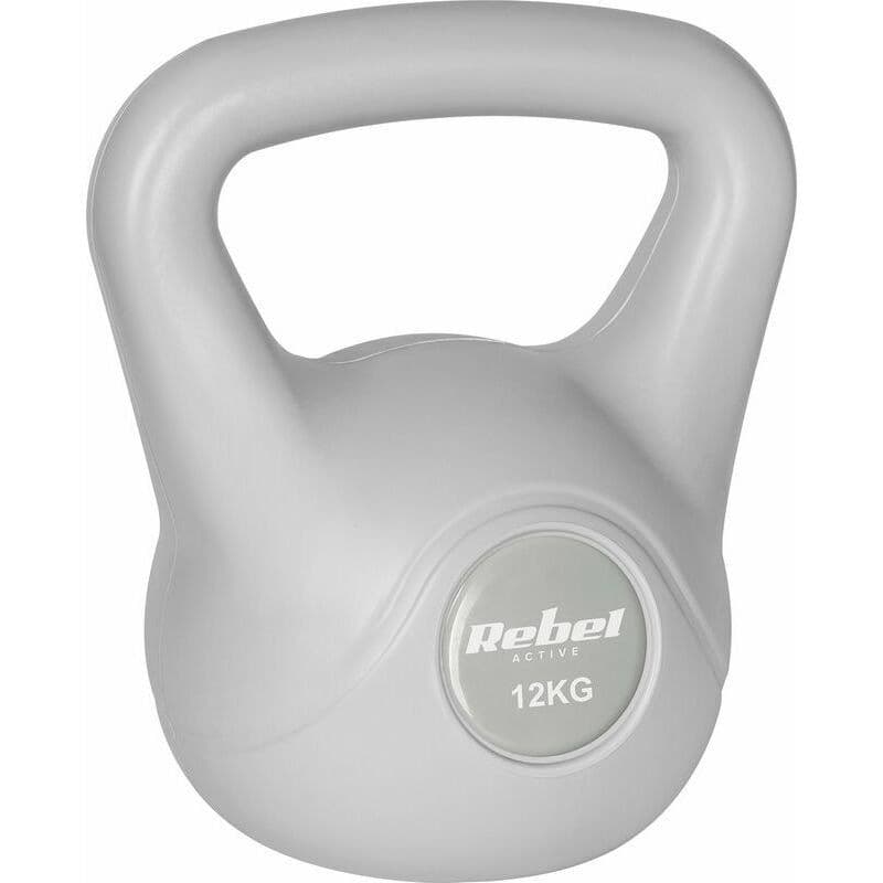 REBEL ACTIVE kettlebell bitumen grå 12 kg