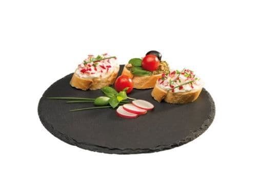Serveringsfat Ø28 cm naturskiffer, st.