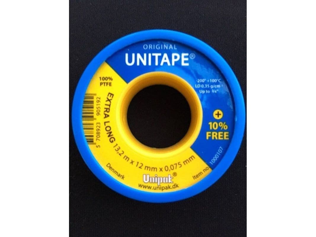Unipak teflontejp för VVS-installationer 12 mm x 13,2 m (13118)