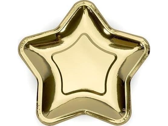 Papperstallrikar metallic guld