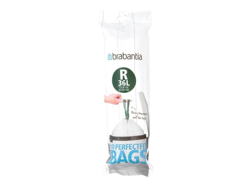 Brabantia PerfectFit - Sopkorgsinsats - dragsnöre - 36 L - HDPE (high-density polyethylene) - paket med 20