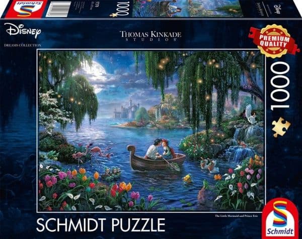 Schmidt Spiele Thomas Kinkade Studios: Disney Dreams Collections - The Little Mermaid and Prince Eric, 1000 styck, Tecknade serier, 12 Šr