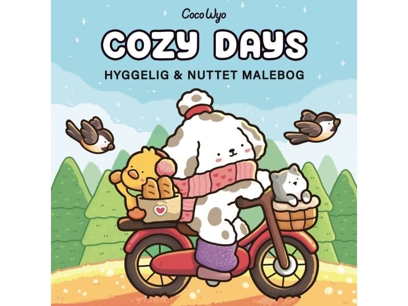 Målarbok: Cozy Days - Cozy Coloring | Coco Wyo | Språk: Danska